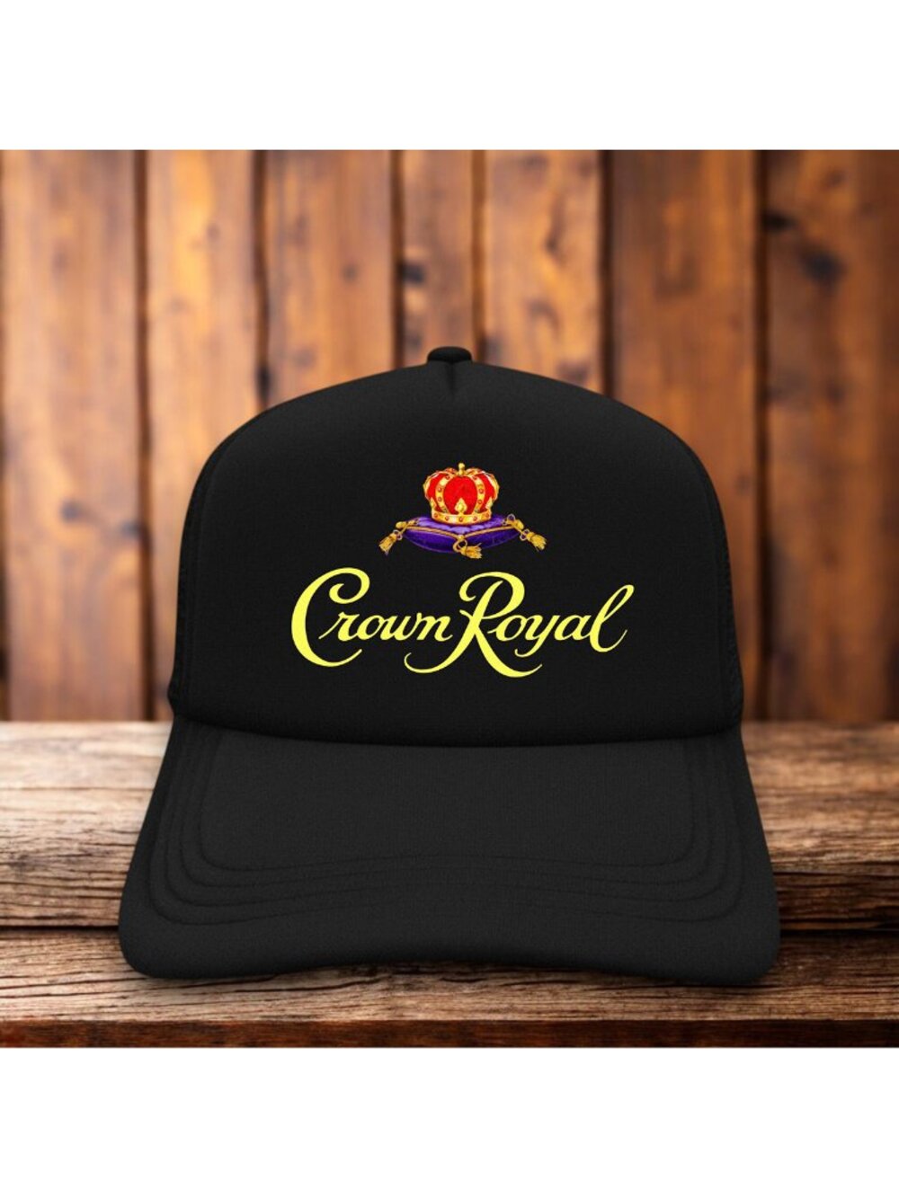 Crown Royal Canadian Whisky Mens Trucker Hat Black Snapback